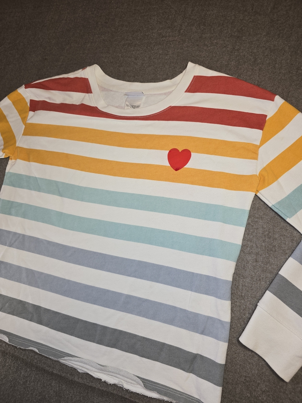 Doe. Rainbow Stripe Long Sleeve Womens Med